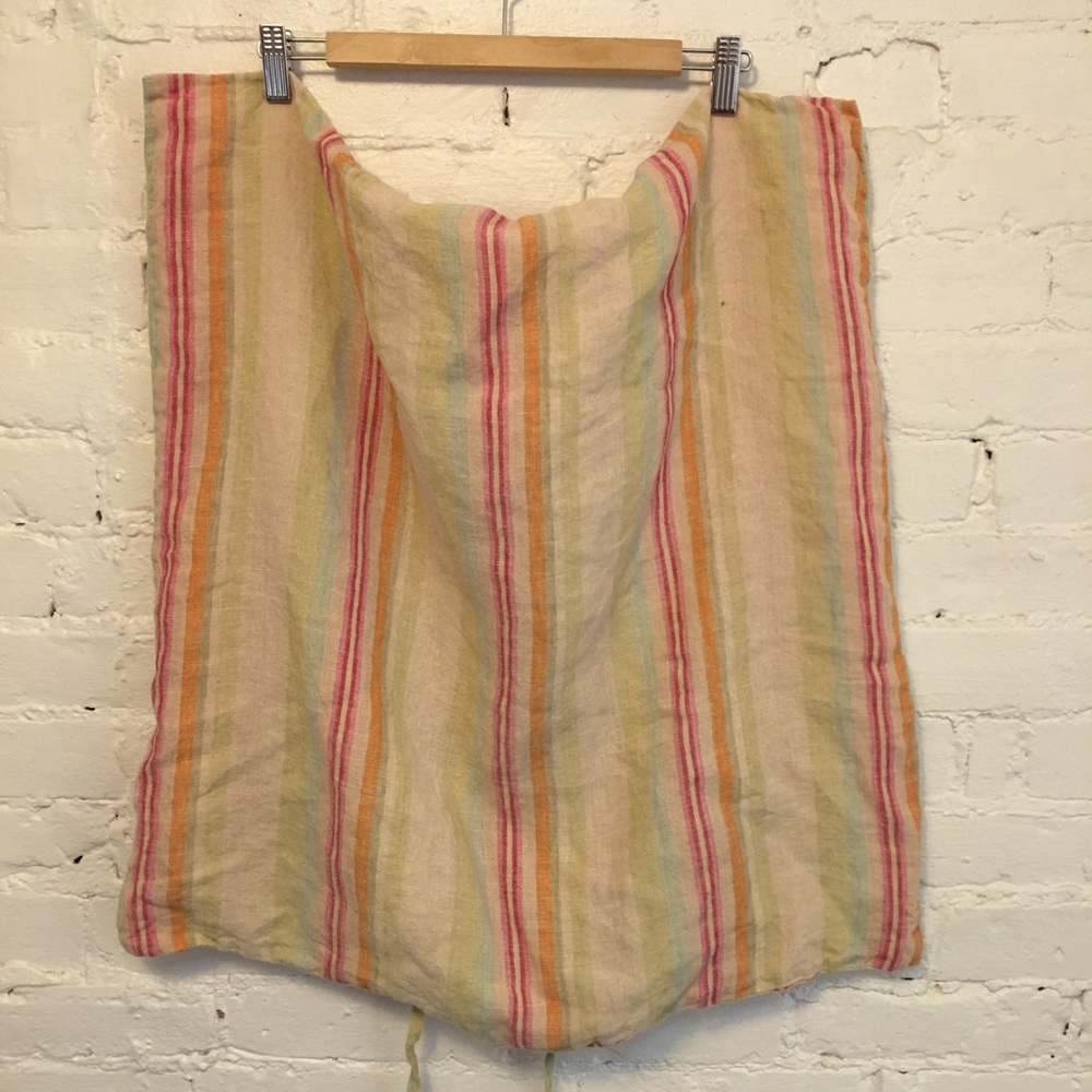 Pine Cone Hill linen riviera euro sham striped